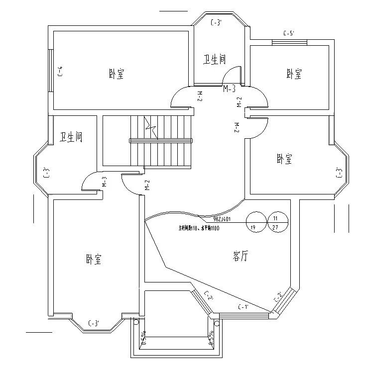 逢年過(guò)節(jié)整個(gè)家族都能住一起的容納性超強(qiáng)的鄉(xiāng)村三層自建別墅設(shè)計(jì)(圖5) 睿婕輕鋼別墅